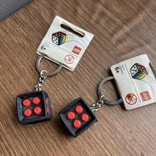 Lot Of 2 Lego Board Game Dice Key Chain 2853383