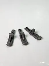 LEGO. x3 Helicopter Landing Ski 1x6 with Pin Hole. Dark Stone Grey (Part: 15540)