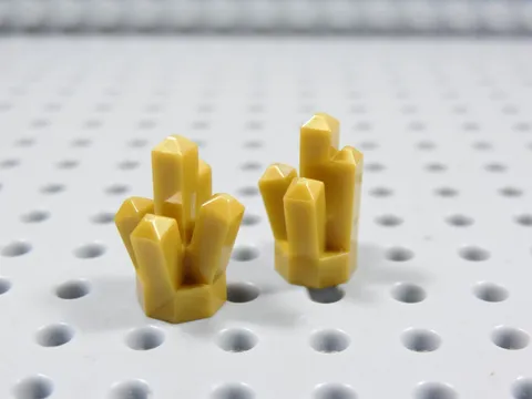 LEGO Lot of 2 Pearl Gold 5 Point Crystal Gem Treasure Minifig BL