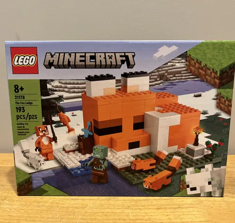 LEGO Minecraft The Fox Lodge 21178 Building Toy 193 Pcs Ages 8+ New