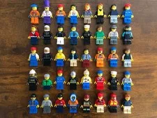 Lego Lot of 40 Assorted Minifigures/ People. Mostly Lego City Minifigures 