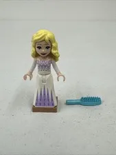 LEGO Frozen Elsa Minifigure White Purple Dress Disney Princess #43209 Ice Stable