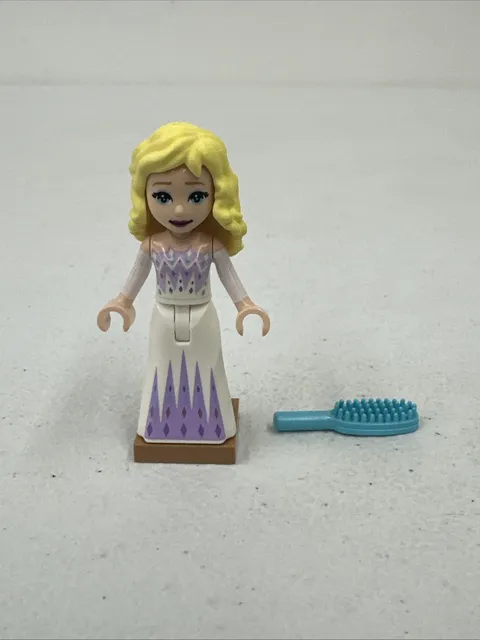 LEGO Frozen Elsa Minifigure White Purple Dress Disney Princess #43209 Ice Stable