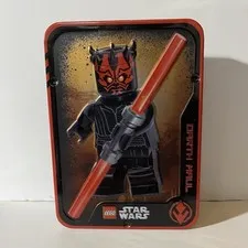 LEGO Star Wars Darth Maul Limited Edition Minifigure w/ Red Saber, tin and fig.
