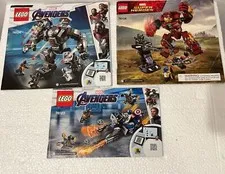 Lego Marvel Avenger/Super Heroes Instruction Books #76124, #76104, And #76123