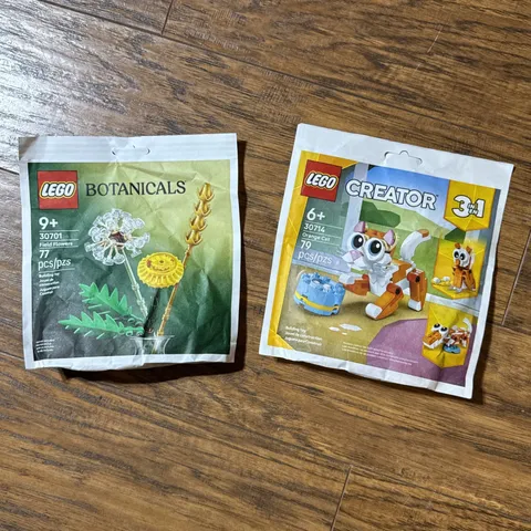 LEGO Botanicals Field Flowers (30701) & LEGO Creator 3 In 1 Orange Cat (30714)