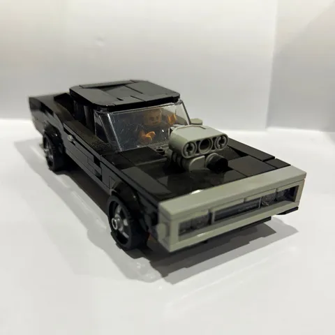LEGO Black Muscle Car with Supercharger & Minifigure