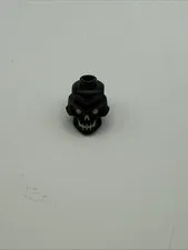 LEGO - Minifig, Head, Modified Skull with Yellowish Green Features - Black