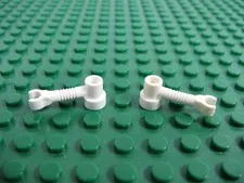 2x 1990s LEGO White Bar 1 x 3 w/Clip & Stud Robot Arm 1682 6398 6510 #4735