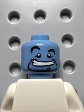 LEGO Disney Genie Minifigure Blue Head Black Eyebrows Goatee Smile 3626pb1556