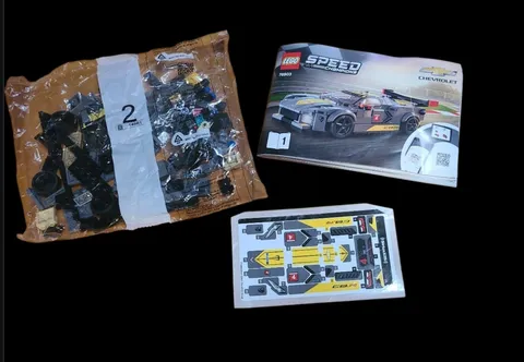 Lego C8-R Speed Champions PARTS bag #2, Manual & Stickers
