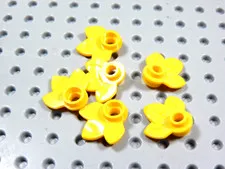 LEGO Lot of 6 Bright Yellow Orange Plant Plates w/ 3 Leaves Minifig BL