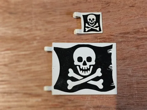 LEGO Flag 6 x 4 w/ Skull Crossbones (Jolly Roger) Pirates 6285 6273 6286 & 2x2