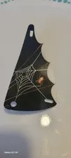LEGO - Plastic, Triangle Wing w/ Spider Web Pattern - Trans-Clear / Black