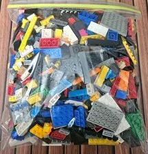 2 LBS LEGO Genuine Bulk Lot  No Minifigs Bricks & Plates Only Mixed Colors Sizes