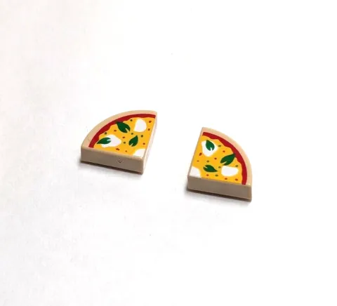 Lego - Minifigure Utensil - Lot of 2 - Pizza Slice, Food