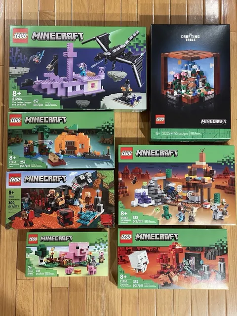 LEGO Minecraft Sets Lot Mint 21264, 21265, 21263, 21248, 21185, 21255, 21268