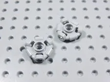 LEGO Lot of 2 Light Bluish Gray Weapn Rings Minifig BG