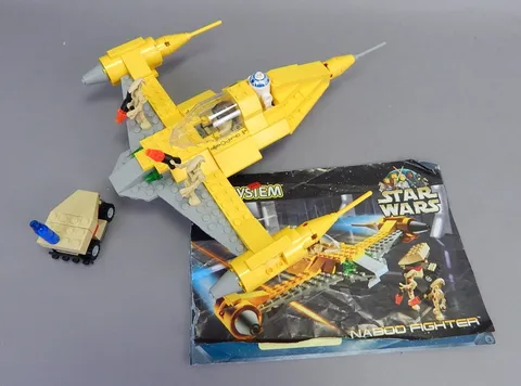 LEGO Star Wars Naboo Fighter 7141 Complete W Minifigures Set 1999