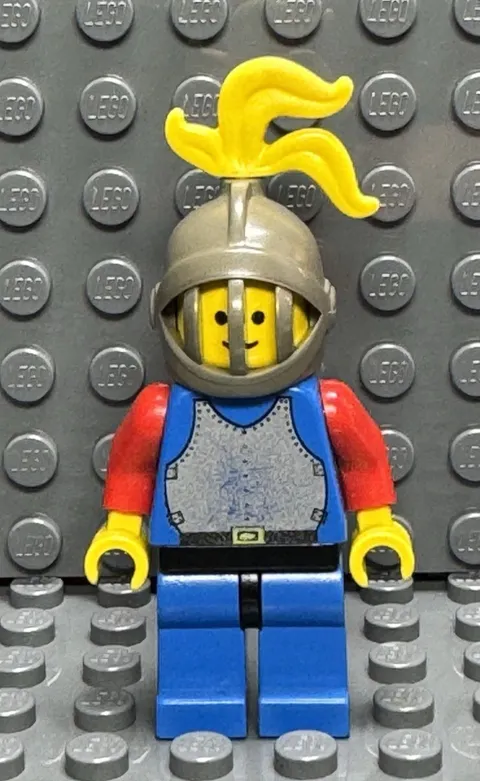 Lego Castle Breastplate, Blue + Red Arms, Dk Gry Helmet Minifigure cas180 (6085)