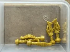 LEGO Parts - Pearl Gold Minifigure Sword Hilt Dragon Head - No 36017 - QTY 5