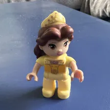 LEGO Duplo Disney Belle Minifigure Yellow Outfit Brown Hair Crown 