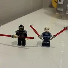 Lego Star Wars Savage Opress + Asajj Ventress Minifigures Lot of 2 w lightsabers