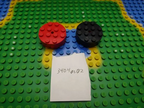 Lego 3404ac02 Turntable 4 x 4 Complete, Faceted with Indented Base (2 count)