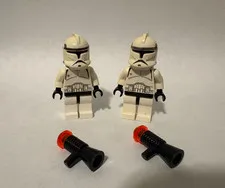 LEGO Star Wars Clone Trooper Phase 1 Minifigure x2 sw0058 4482 7163 Gunship