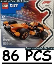 LEGO City F1 Driver With McLaren Race Car Building Toy Set 60442 NEW