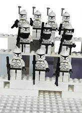 LEGO Star Wars White Clone Trooper Minifigure Lot Of 10 Episode IIPhase 1 Q01 