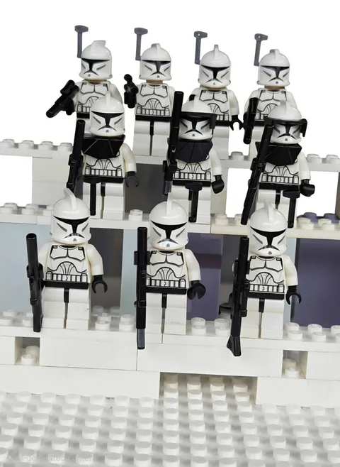 LEGO Star Wars White Clone Trooper Minifigure Lot Of 10 Episode IIPhase 1 Q01 
