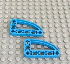 LEGO Dark Azure Technic Liftarm, Modified L-Shape Quarter Ellipse Thin 3x5 32250