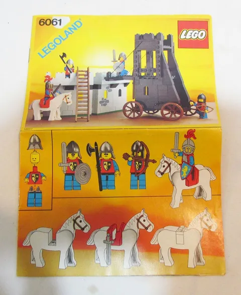 LEGO CASTLE 1984 ORIGINAL INSTRUCTIONS MANUAL BOOKLET FOR SIEGE TOWER SET 6061