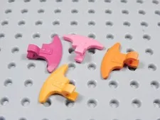 LEGO Lot of 4 Axe Blade Weapon Dark Pink Magenta Orange Minifig BU