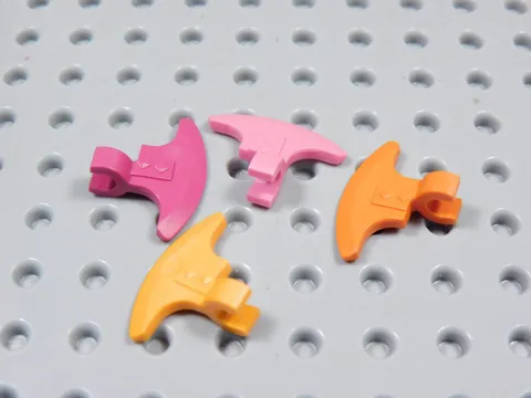 LEGO Lot of 4 Axe Blade Weapon Dark Pink Magenta Orange Minifig BU