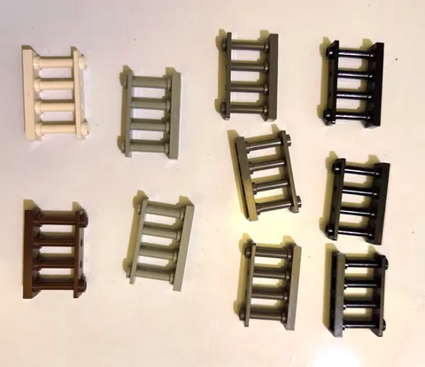 Lot of 10 Black, Gray, White , Brown  30055 Spindle Fence
