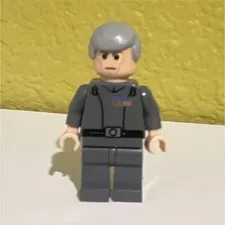LEGO Minifigure Gray Uniform Outfit with Gray Hair - Plastic LEGO Figure