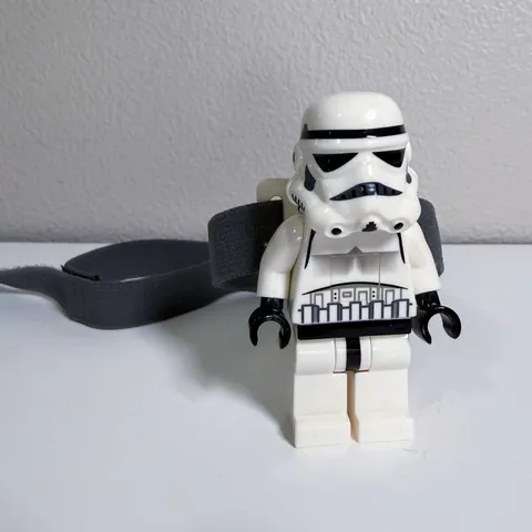 Star Wars LEGO 3" Stormtrooper Minifig LED Lite Headlamp (Needs new batteries)