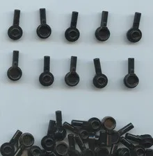LEGO x 25 Black Bar 1L with 1 x 1 Round Plate with Hollow Stud 32828