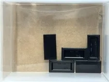 LEGO Parts - Black Tile 1 x 2 - No 3069 - QTY 5