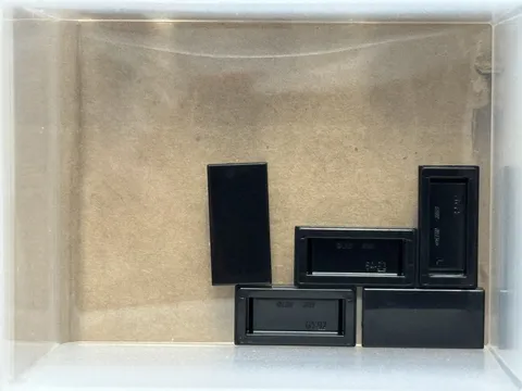LEGO Parts - Black Tile 1 x 2 - No 3069 - QTY 5