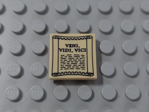 Lego 71000 - 2 x 2 Tile 'VENI, VIDI, VICI' - Used