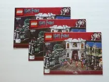 NO BRICKS LEGO 1021 Harry Potter Diagon Alley All 3 Instruction Manuals ONLY New