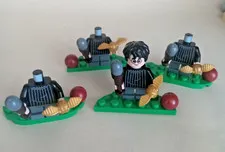 Lego loose minifigure lot x4 Harry Potter Quidditch Lesson 30706 golden snitch