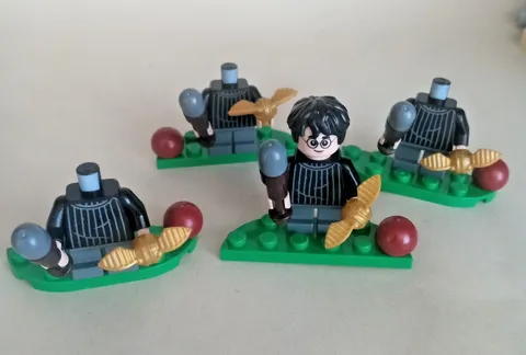 Lego loose minifigure lot x4 Harry Potter Quidditch Lesson 30706 golden snitch