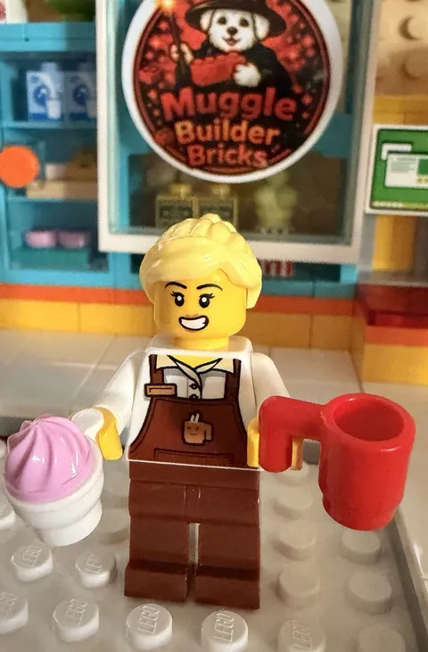 Lego Barista Minifgure With Accessories 