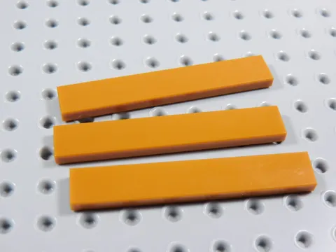 LEGO Lot of 3 Dark Orange 1x6 Smooth Tiles Plates BA
