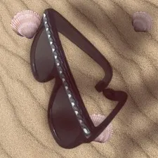 Barbie Doll BLACK Silver Small Glasses Sunglasses Shades Ken Clone Bratz