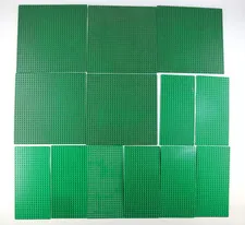 LEGO 16 x 32 (8) & 32 x 32 (5) Baseplate Lot Green Plates Grass Land